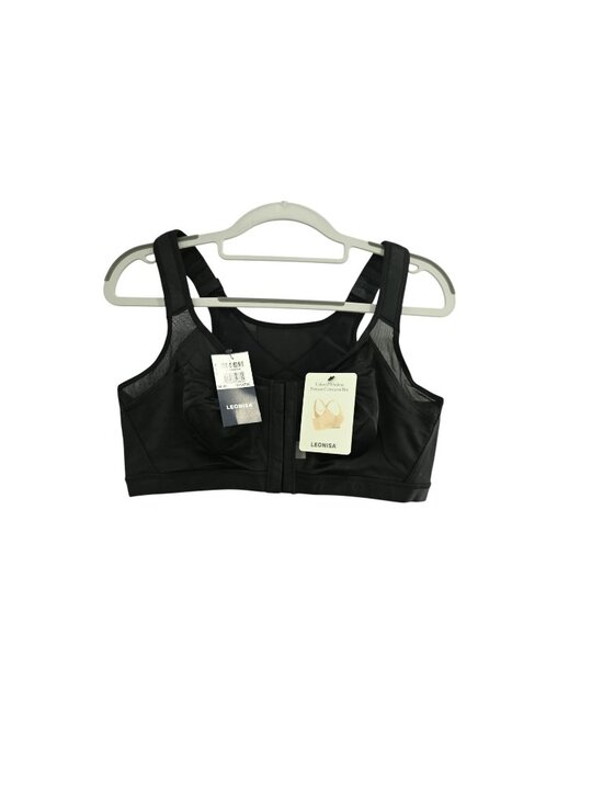 Leonisa Other - NWT Leonisa Unlined Wireless Posture Corrector Bra Sz 38 Black Front Closure